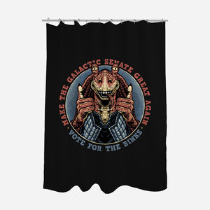 Vote For The Binks-None-Polyester-Shower Curtain-glitchygorilla