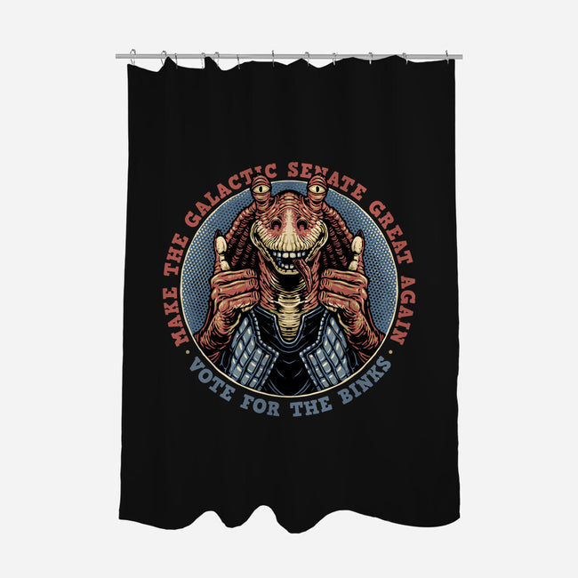 Vote For The Binks-None-Polyester-Shower Curtain-glitchygorilla