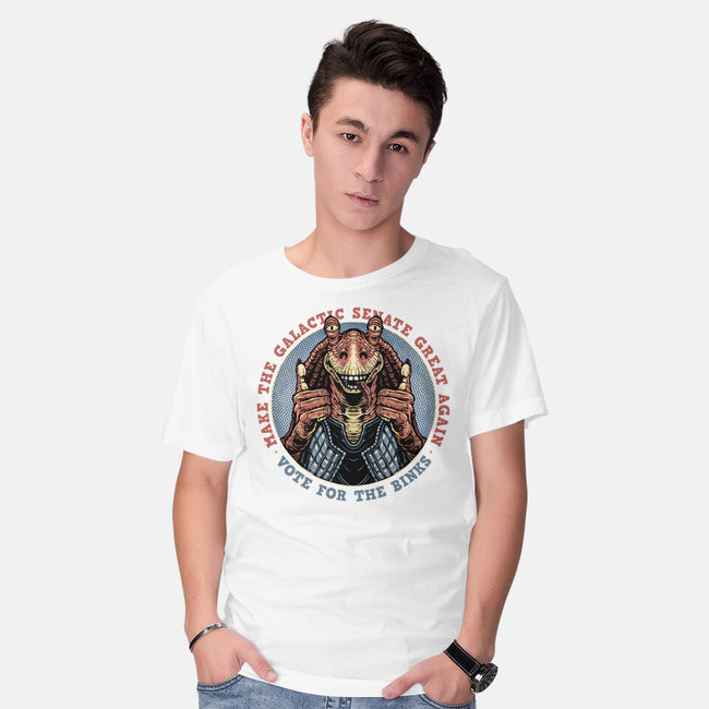 Vote For The Binks-Mens-Basic-Tee-glitchygorilla