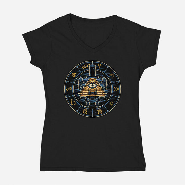 Master Of Secrets-Womens-V-Neck-Tee-glitchygorilla