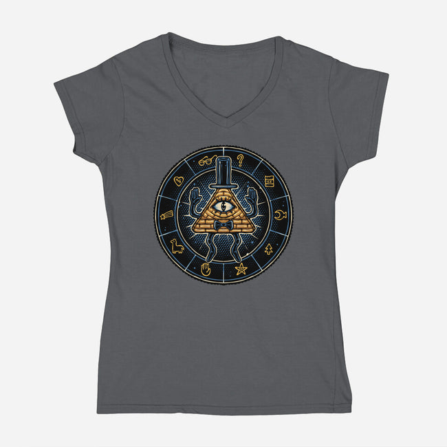 Master Of Secrets-Womens-V-Neck-Tee-glitchygorilla