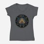 Master Of Secrets-Womens-V-Neck-Tee-glitchygorilla