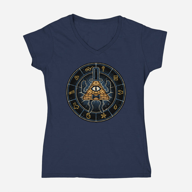 Master Of Secrets-Womens-V-Neck-Tee-glitchygorilla