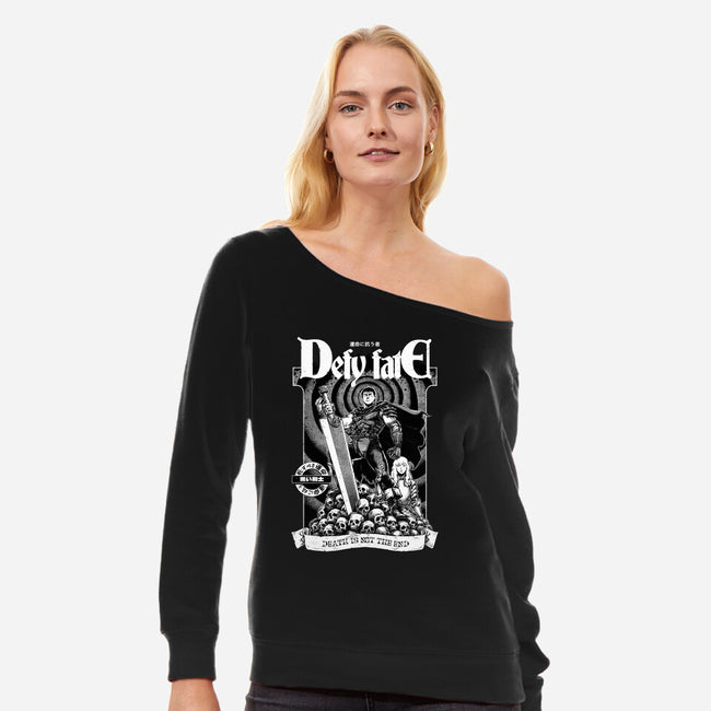 Defy Fate-Womens-Off Shoulder-Sweatshirt-Hafaell