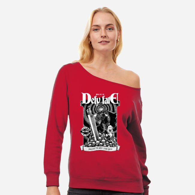 Defy Fate-Womens-Off Shoulder-Sweatshirt-Hafaell