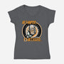 Orange Nova Hyper Fizz-Womens-V-Neck-Tee-palmstreet