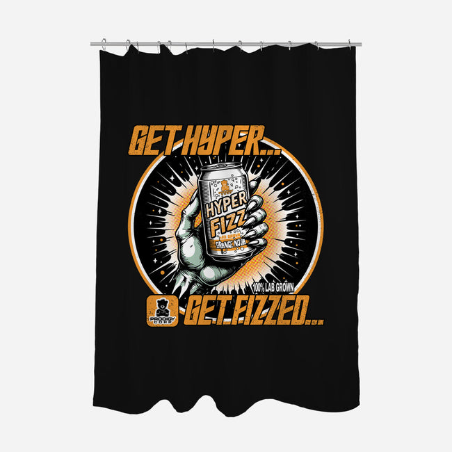 Orange Nova Hyper Fizz-None-Polyester-Shower Curtain-palmstreet