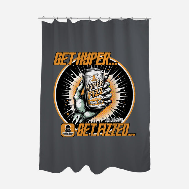 Orange Nova Hyper Fizz-None-Polyester-Shower Curtain-palmstreet