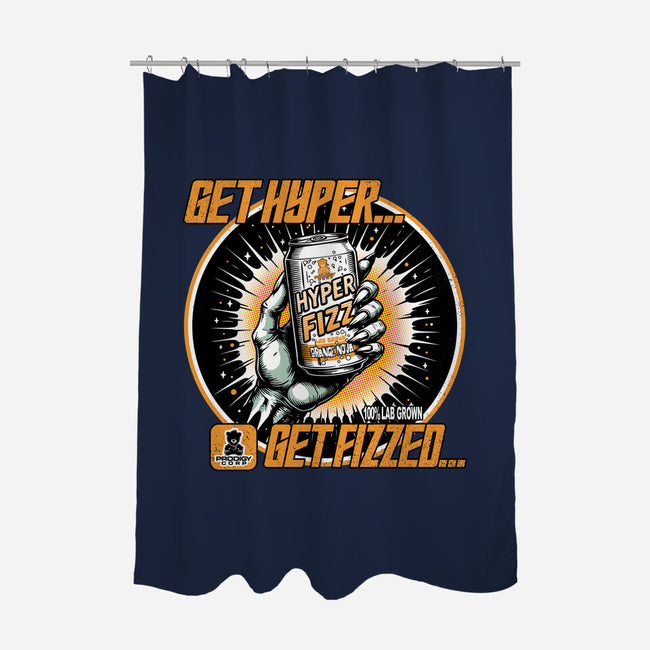 Orange Nova Hyper Fizz-None-Polyester-Shower Curtain-palmstreet