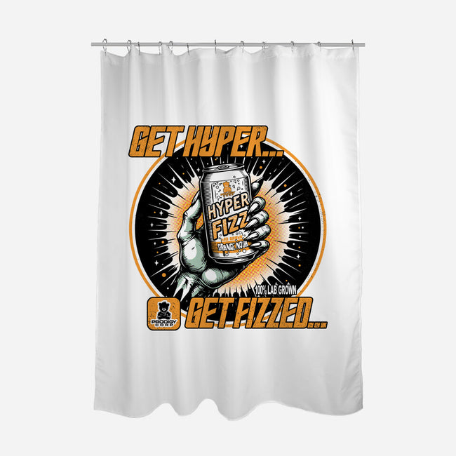 Orange Nova Hyper Fizz-None-Polyester-Shower Curtain-palmstreet