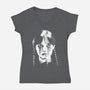 Wednesdays Tears-Womens-V-Neck-Tee-rocketman_art