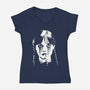 Wednesdays Tears-Womens-V-Neck-Tee-rocketman_art