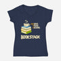 Bookstack-Womens-V-Neck-Tee-dfonseca