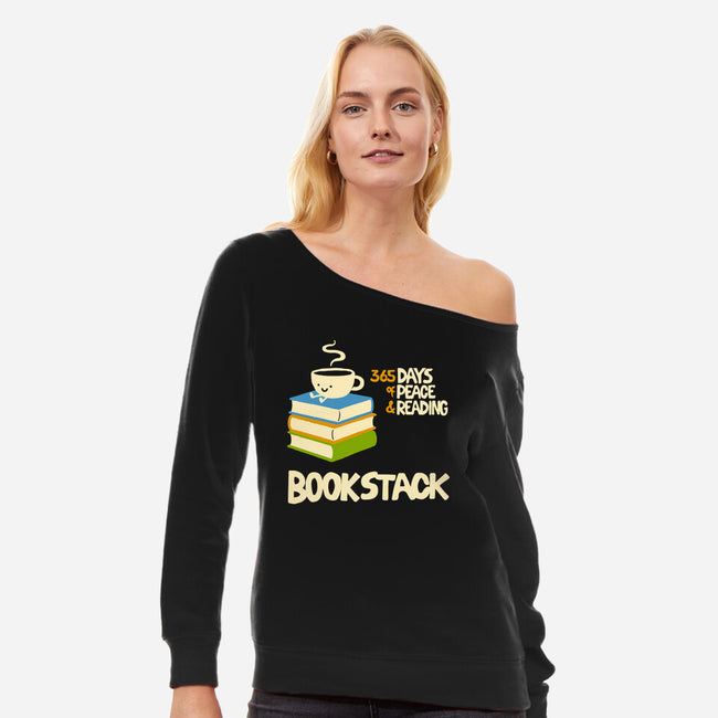 Bookstack-Womens-Off Shoulder-Sweatshirt-dfonseca