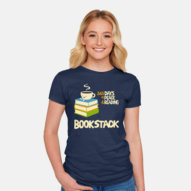 Bookstack-Womens-Fitted-Tee-dfonseca