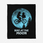 Bike At The Moon-None-Fleece-Blanket-Boggs Nicolas