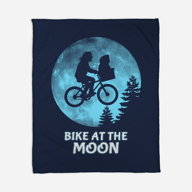 Bike At The Moon-None-Fleece-Blanket-Boggs Nicolas