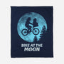 Bike At The Moon-None-Fleece-Blanket-Boggs Nicolas