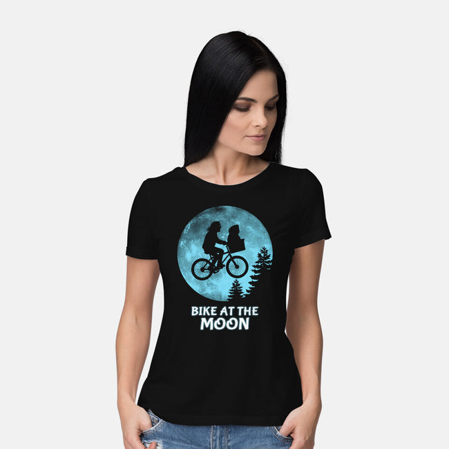 Bike At The Moon-Womens-Basic-Tee-Boggs Nicolas