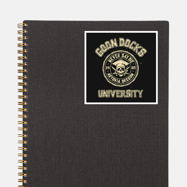 Goon Docks University-None-Glossy-Sticker-retrodivision