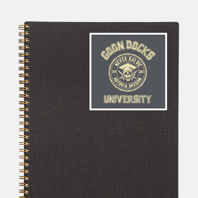 Goon Docks University-None-Glossy-Sticker-retrodivision