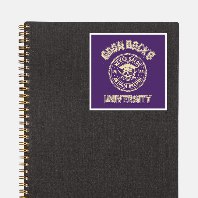 Goon Docks University-None-Glossy-Sticker-retrodivision