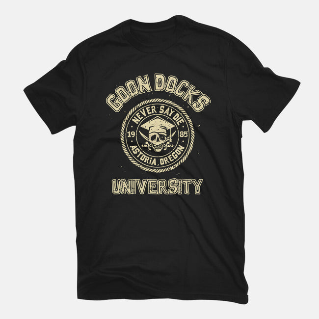 Goon Docks University-Womens-Fitted-Tee-retrodivision