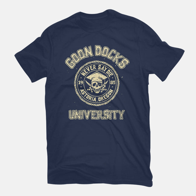 Goon Docks University-Womens-Fitted-Tee-retrodivision