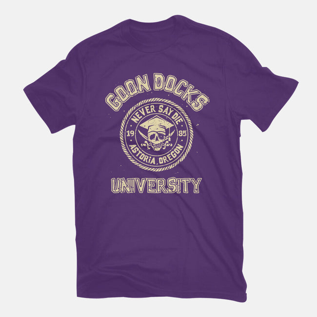 Goon Docks University-Womens-Basic-Tee-retrodivision