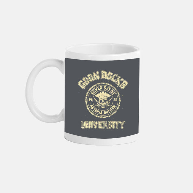 Goon Docks University-None-Mug-Drinkware-retrodivision