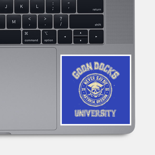 Goon Docks University-None-Glossy-Sticker-retrodivision