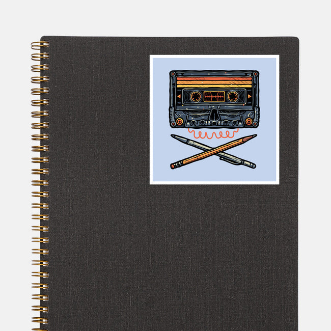 Crossbone Cassette-None-Glossy-Sticker-glitchygorilla