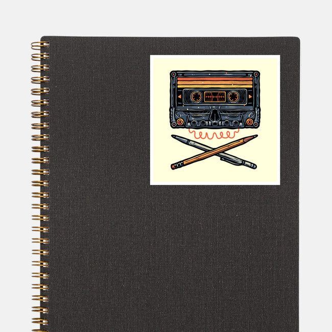 Crossbone Cassette-None-Glossy-Sticker-glitchygorilla