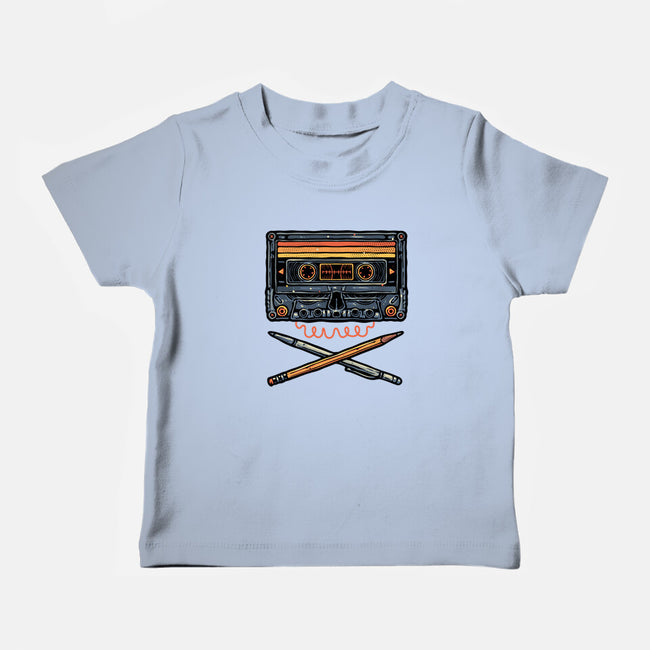 Crossbone Cassette-Baby-Basic-Tee-glitchygorilla