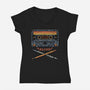 Crossbone Cassette-Womens-V-Neck-Tee-glitchygorilla