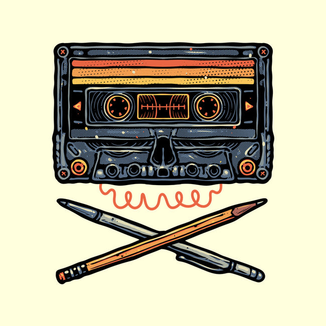 Crossbone Cassette-None-Adjustable Tote-Bag-glitchygorilla