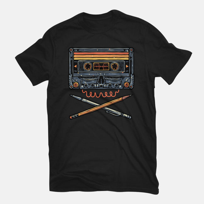 Crossbone Cassette-Mens-Heavyweight-Tee-glitchygorilla
