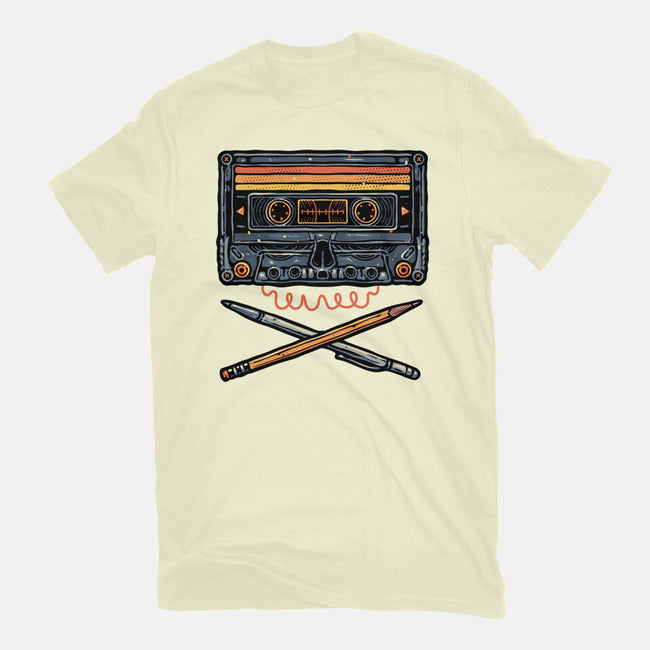 Crossbone Cassette-Mens-Basic-Tee-glitchygorilla
