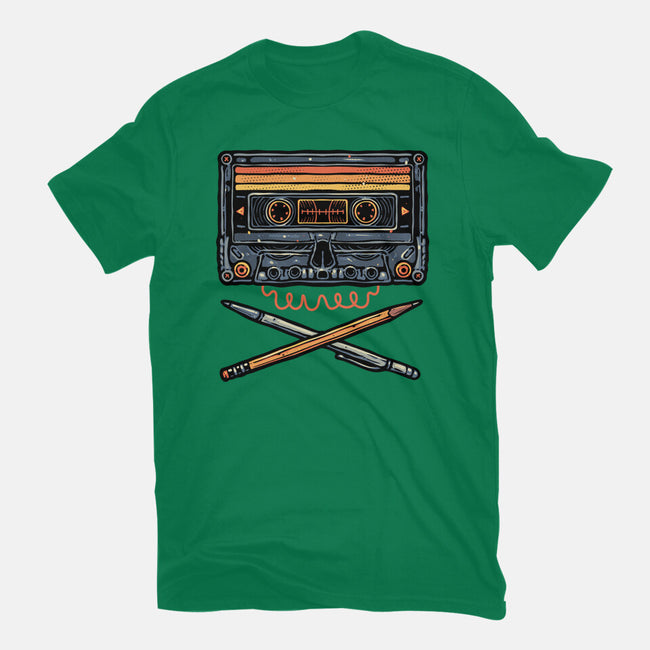 Crossbone Cassette-Mens-Heavyweight-Tee-glitchygorilla