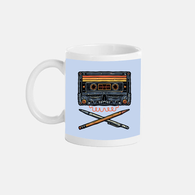Crossbone Cassette-None-Mug-Drinkware-glitchygorilla