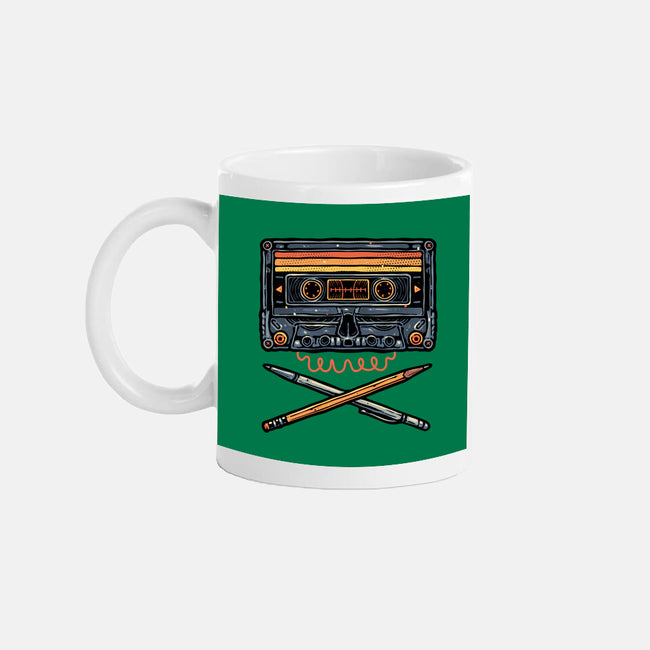 Crossbone Cassette-None-Mug-Drinkware-glitchygorilla