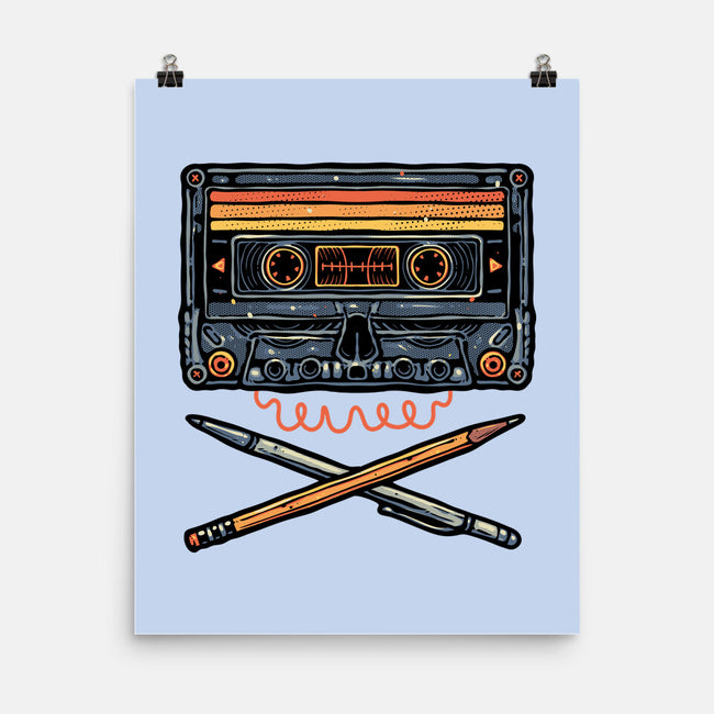 Crossbone Cassette-None-Matte-Poster-glitchygorilla