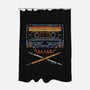 Crossbone Cassette-None-Polyester-Shower Curtain-glitchygorilla