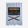 Crossbone Cassette-None-Polyester-Shower Curtain-glitchygorilla