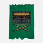 Crossbone Cassette-None-Polyester-Shower Curtain-glitchygorilla