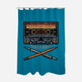 Crossbone Cassette-None-Polyester-Shower Curtain-glitchygorilla