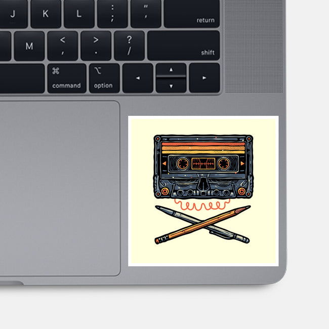 Crossbone Cassette-None-Glossy-Sticker-glitchygorilla