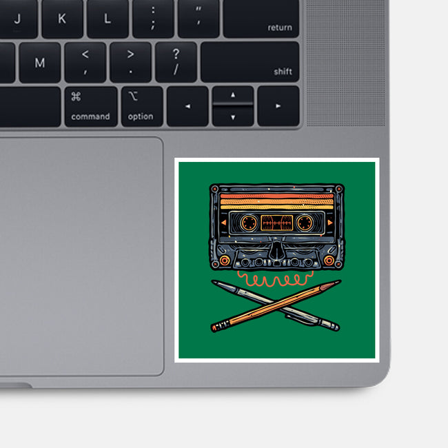 Crossbone Cassette-None-Glossy-Sticker-glitchygorilla