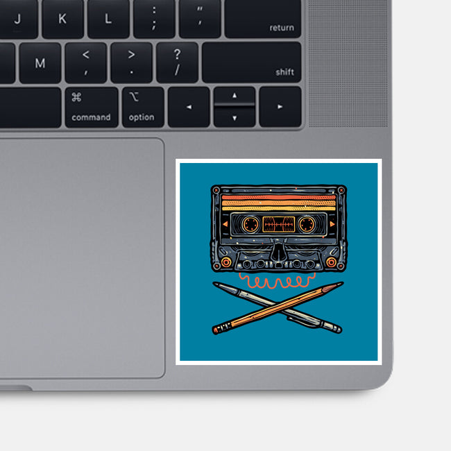 Crossbone Cassette-None-Glossy-Sticker-glitchygorilla