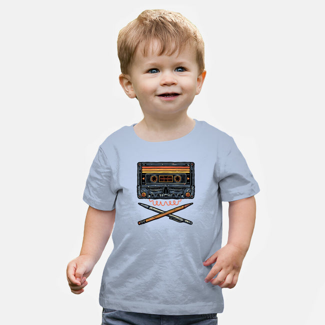 Crossbone Cassette-Baby-Basic-Tee-glitchygorilla